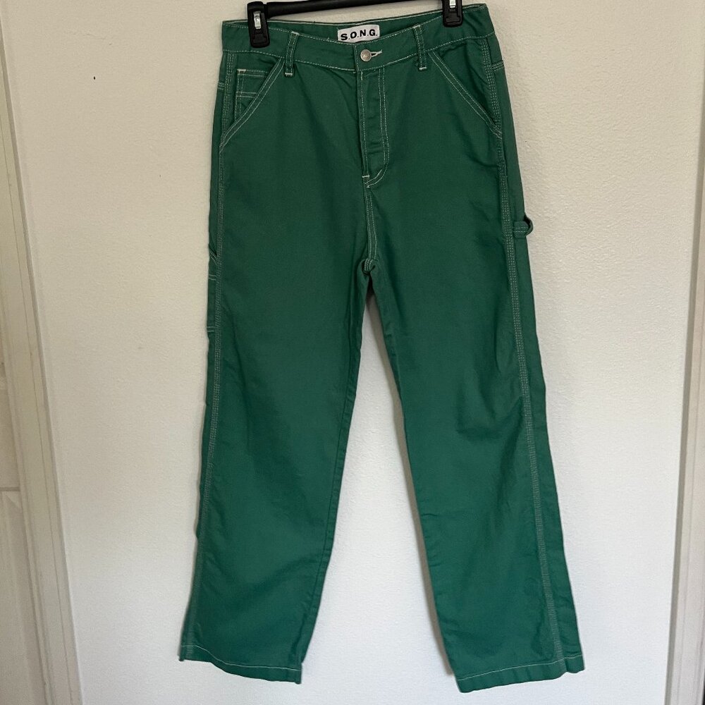s.o.n.g. | green carpenter 90s boyfriend jean,  size 9/29